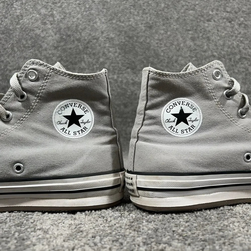 Converse Chuck Taylor All Star Eva Lift High Kids Sz 5 Gray Athletic Shoes Used
